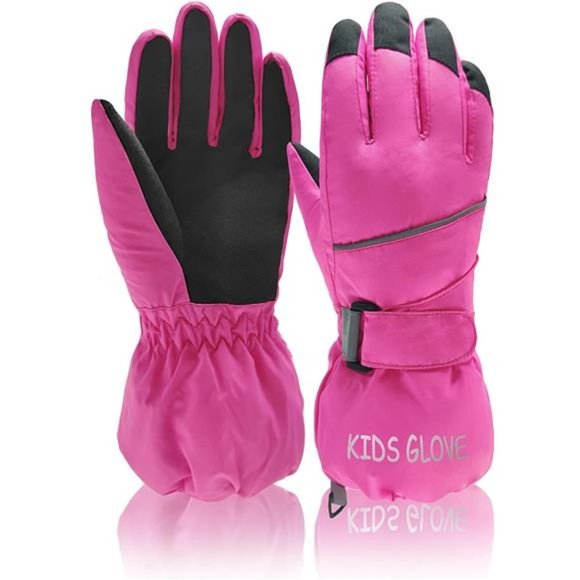 Kids Snow Gloves Boy Waterproof Winter Gloves Girl Warm Ski Gloves Cold